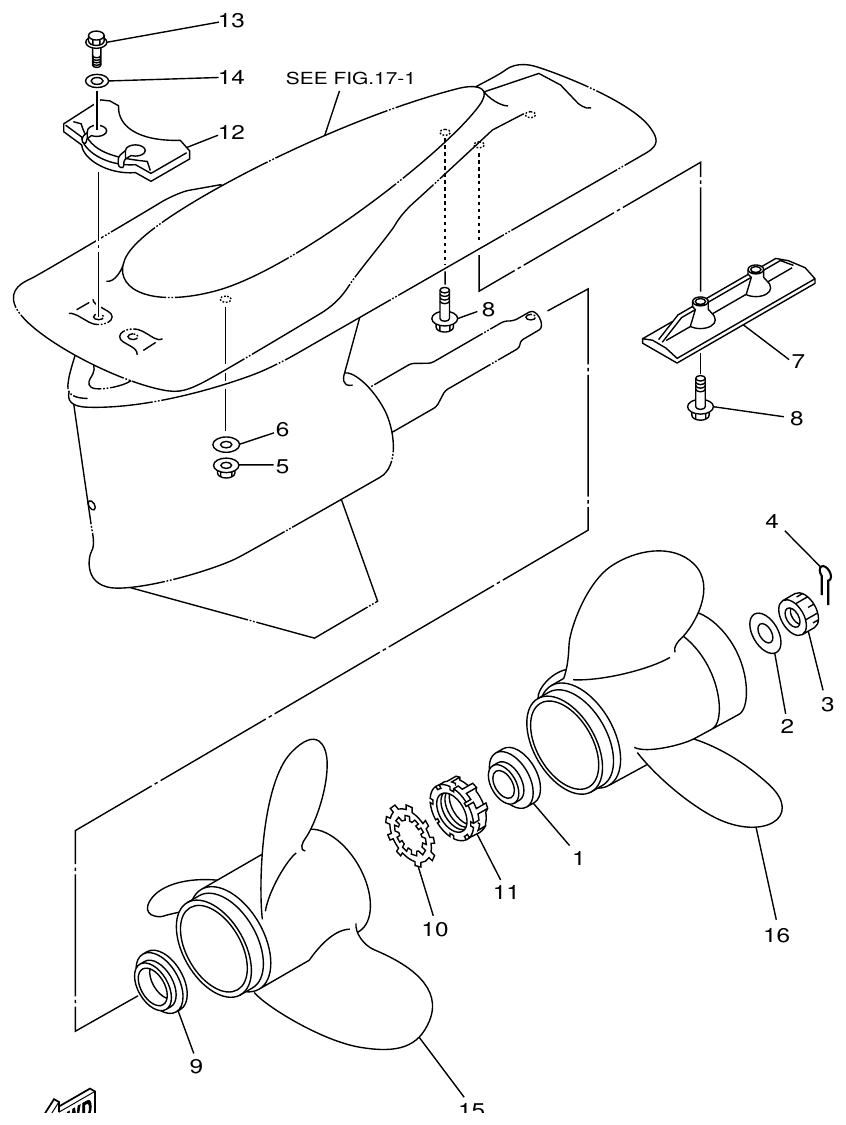 Yamaha DE-DHD6U3 LOWER CASING. DRIVE 2 (DE-DHT) (TRP) parts diagram